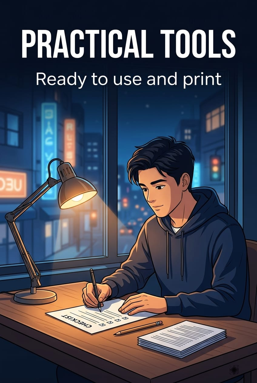 Printable pratical tools(study planning tables and checklists)-PDF in english